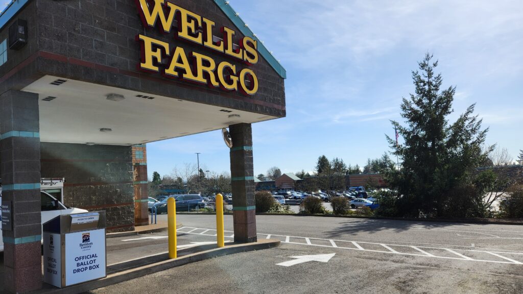 Wells Fargo at Timberhill Ballot Drop Box