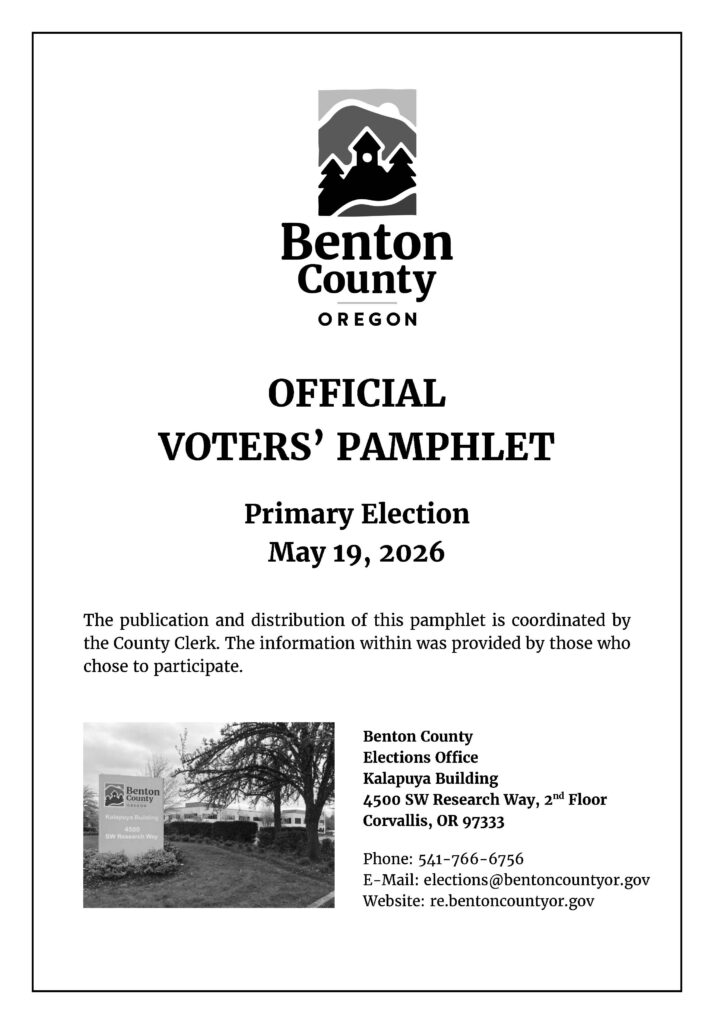 Image of 2026 Primary Election Benton County Voters' Pamphlet