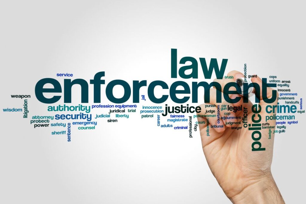 Law enforcement word cloud